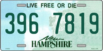 NH license plate 3967819