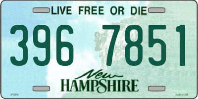 NH license plate 3967851