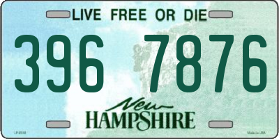NH license plate 3967876