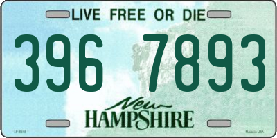 NH license plate 3967893