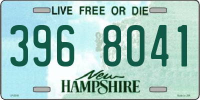 NH license plate 3968041
