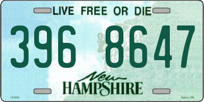 NH license plate 3968647