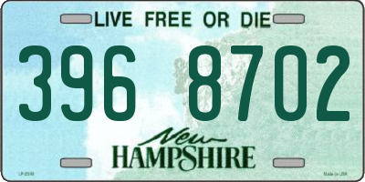 NH license plate 3968702