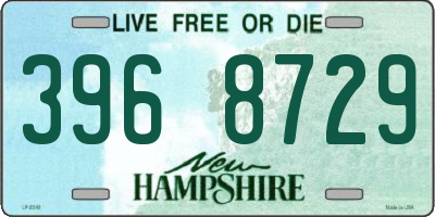 NH license plate 3968729