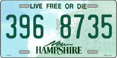 NH license plate 3968735