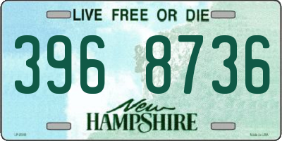 NH license plate 3968736