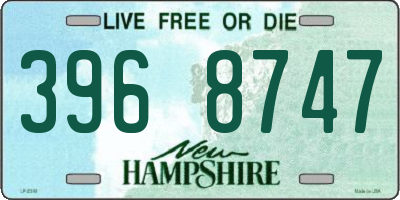 NH license plate 3968747