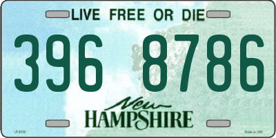 NH license plate 3968786