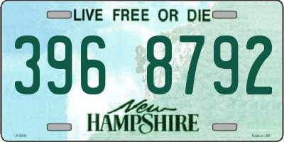 NH license plate 3968792
