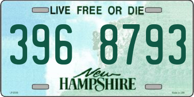 NH license plate 3968793