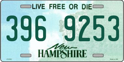 NH license plate 3969253