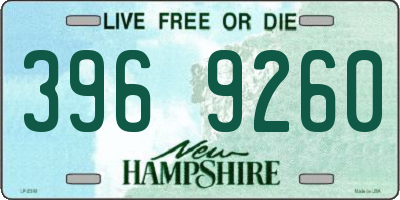 NH license plate 3969260