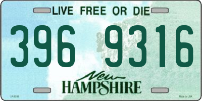 NH license plate 3969316