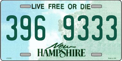 NH license plate 3969333