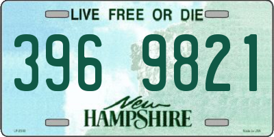 NH license plate 3969821