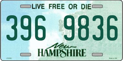 NH license plate 3969836