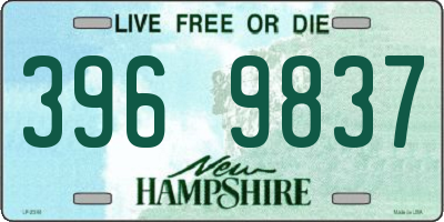 NH license plate 3969837