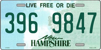 NH license plate 3969847