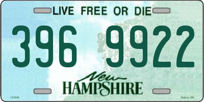 NH license plate 3969922