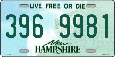 NH license plate 3969981