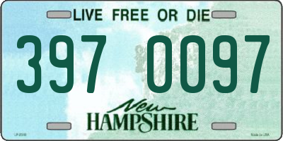 NH license plate 3970097