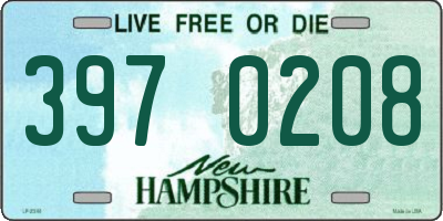 NH license plate 3970208