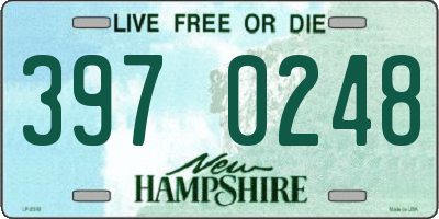 NH license plate 3970248