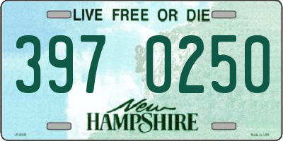 NH license plate 3970250