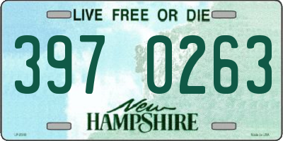 NH license plate 3970263