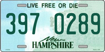 NH license plate 3970289