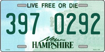 NH license plate 3970292