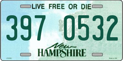 NH license plate 3970532