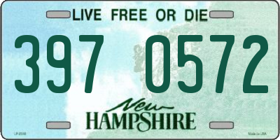 NH license plate 3970572