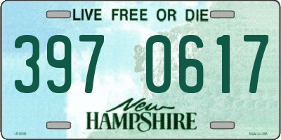 NH license plate 3970617