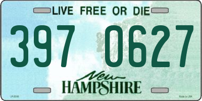 NH license plate 3970627