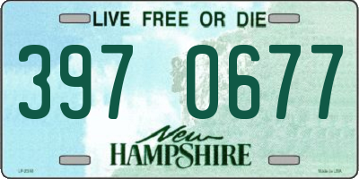 NH license plate 3970677