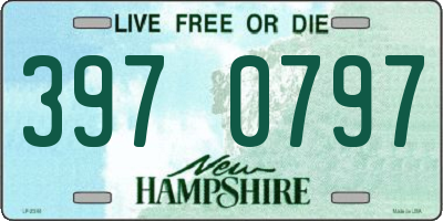 NH license plate 3970797