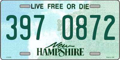 NH license plate 3970872