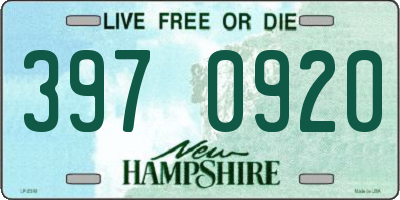 NH license plate 3970920