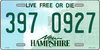 NH license plate 3970927