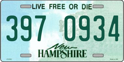 NH license plate 3970934