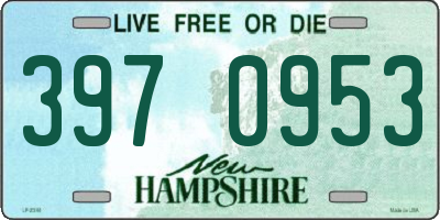 NH license plate 3970953