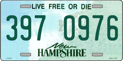 NH license plate 3970976