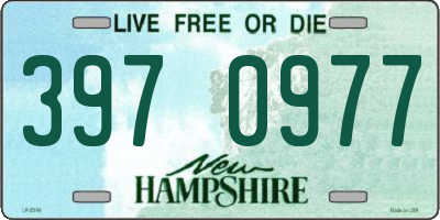 NH license plate 3970977