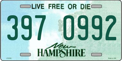 NH license plate 3970992