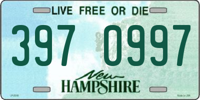 NH license plate 3970997