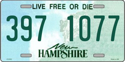 NH license plate 3971077