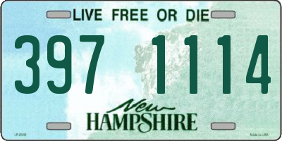 NH license plate 3971114