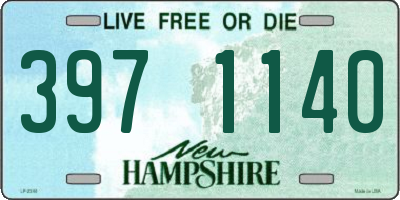 NH license plate 3971140