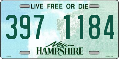 NH license plate 3971184